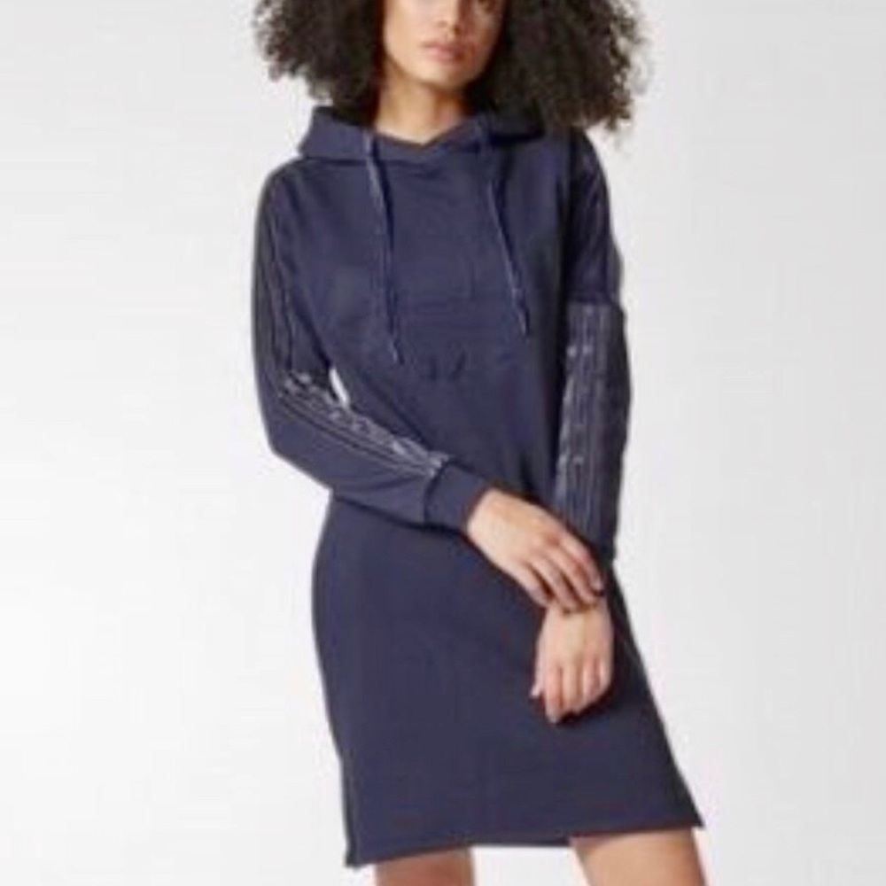 Adidas Original Trefoil Hooded Velvet Dress